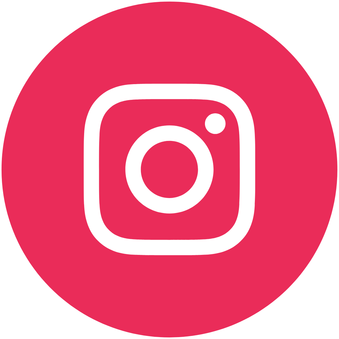 Logo de Instagram en blanco sobre fondo rojo